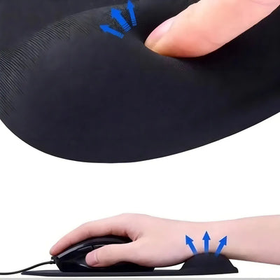 Mouse pad multilaser ac024 reposa muñecas gel color negro
