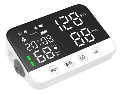 Kit De Salud Tensiómetro Recargable+termómetro+oximetro Blanco Con Negro