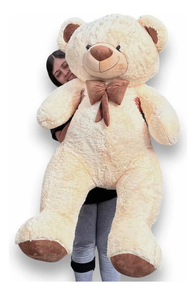 Oso de peluche gigante 1,60 Josefino Color Beige y Corbatín Café