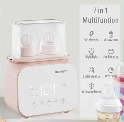 Esterilizador Y Calentador Digital De Biberones Rosado