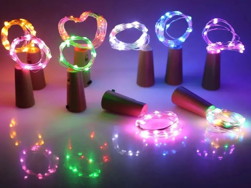 Alambre 20 Led 1.80mt Tipo Corcho Pilas Luz Hada Botellas