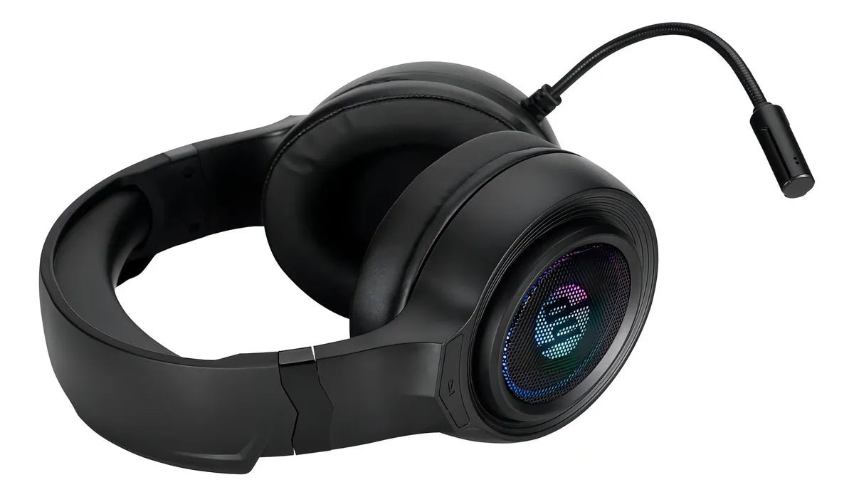 Auriculares HP Gamer DHE-8008u DHE-8008u negros con luz LED RGB