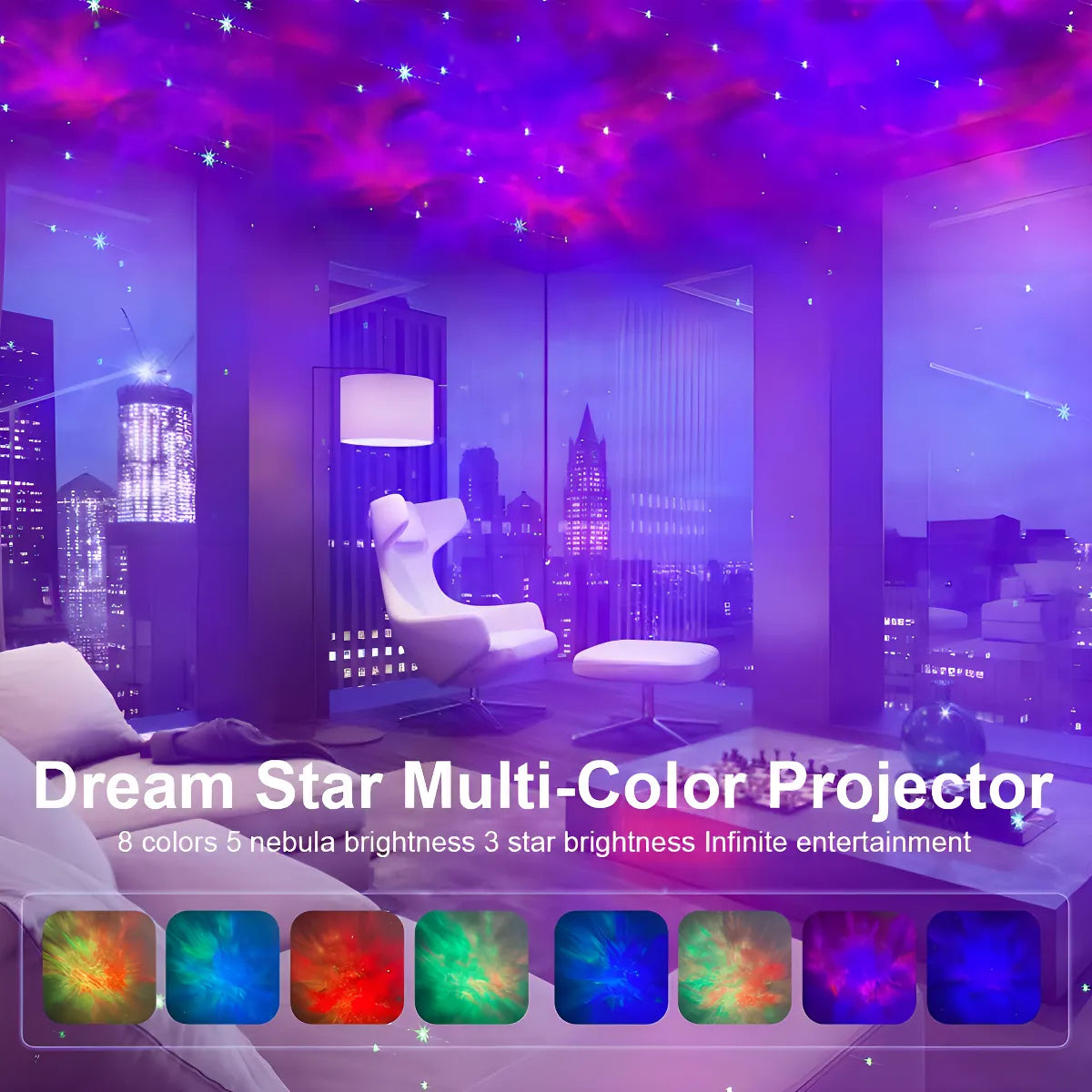 Proyector Lámpara Luz Led Galaxia Astronauta Ho442 Color De La Estructura Blanco