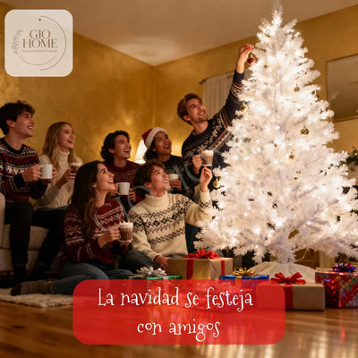 Arbol De Navidad Siberiano 2.25m 534 Puntas Gio Home Pino Navideño Look Natural Base Metalica Artificial Para Decoracion Con Bolas Adornos Extension Cintas Bombillos Botas Campanas Luces Estrella Noel