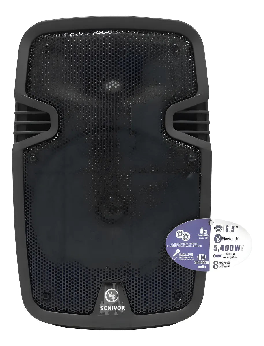 Parlante Sonivox Vs-ss2135 Portátil Con Bluetooth Negra Color Negro