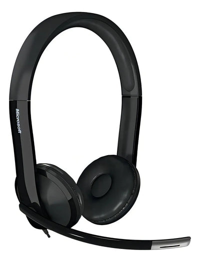 Audifonos Diadema Microsoft Life Chat Usb Lx6000 Call Center Color Negro