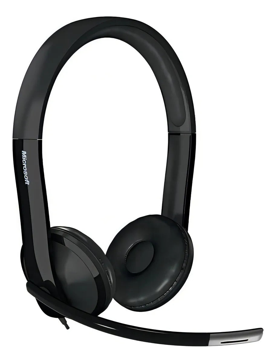 Audifonos Diadema Microsoft Life Chat Usb Lx6000 Call Center Color Negro