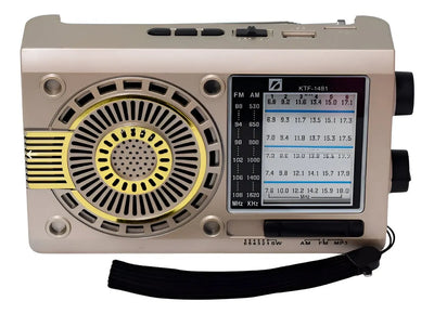 Radio Altavoz Bluetooth 3 Bandas Mp3 Recargable Panel Solar Diseño