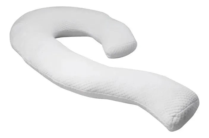 Almohada Para Embarazada Ergonómica Contour Swan Pillow + Fu Color Blanco