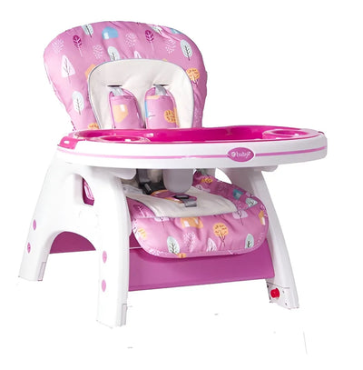 Silla Comedor 2 En 1 Ebaby 625 Color Pink Forest