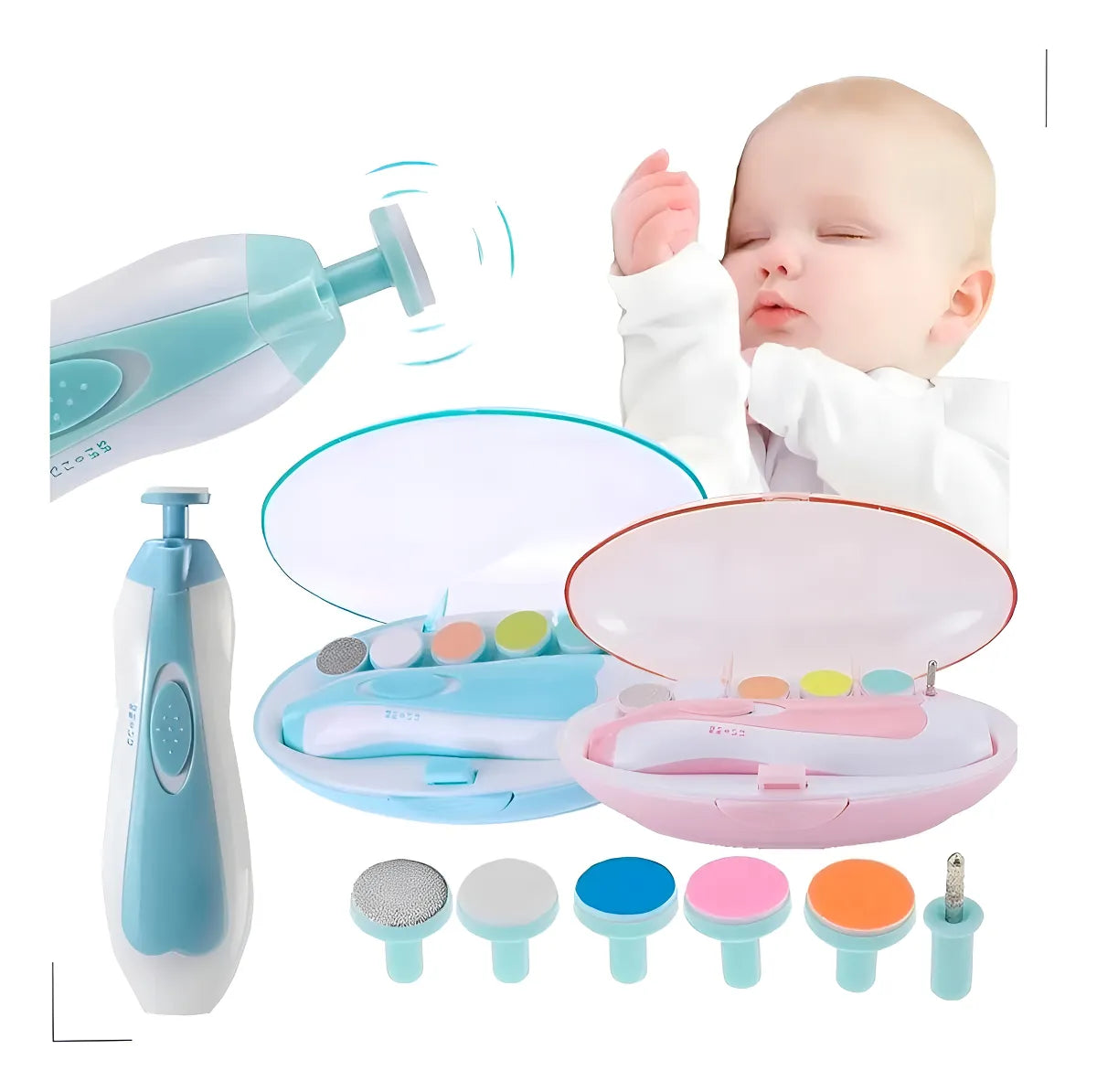 Lima Eléctrica Para Bebes Con 6 Limas Intercambiables Diferentes Colores
