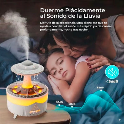 Humidificador Difusor Lluvia Con Control Remoto 350 Ml - Blanco
