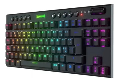 Teclado Gamer Redragon K622 Rgb Horus Usb Switch Rojo Españo Color del teclado Negro