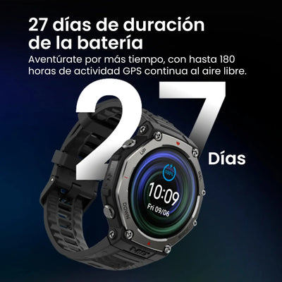 Reloj Amazfit T-rex 3 Onyx con caja de ónix de 48,5 mm y pulsera de ónix