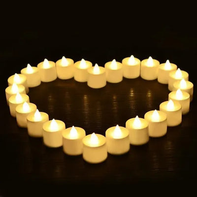 50 Piezas De Velas Led Sin Llama, Suministros Para Fiestas