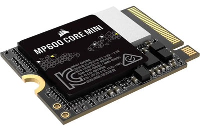 Corsair Mp600 Mini Pro 2 TB Nvme Pcie X4 Gen4 SSD 2 M.2 2230 SSD de hasta 5000 MB/s de lectura, escritura secuencial máxima de hasta 3800 Mbps CSSD-F2000 Gbmp600 Color negro