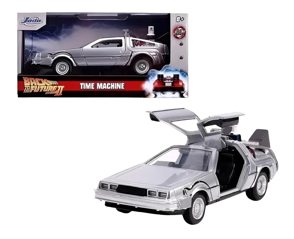DeLorean II Volver al Futuro Jada Escala 1:32 Gris Metal Coleccionable