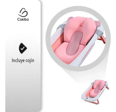 Tina Bañera Plegable Para Bebé Color Rosa Tina Bañera Plegable Para Bebé