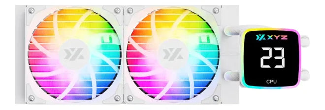 Cooler Xyz Aquapulse Aio 240mm Blanco Led 4 Pines