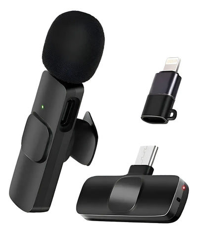 Microfono Inalambrico Solapa X1 2 En 1 Tipo C Comp Iphone Negro
