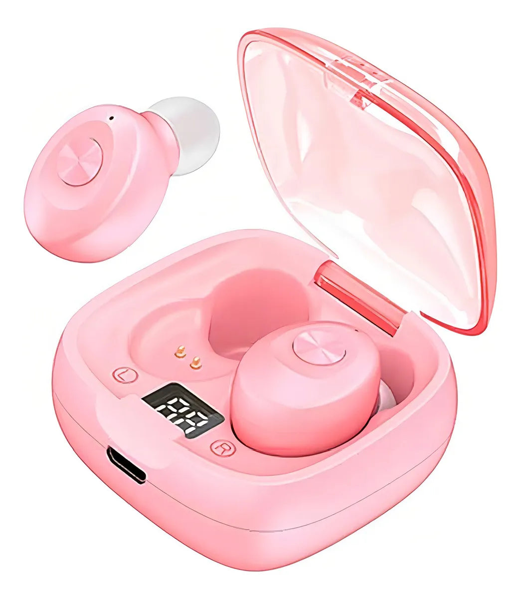 Audífonos Bluetooth Xg8, Deportivos, yoga, trabajo, estudio, gym A Prueba De Agua. Color Rosa compatibles iphone, android con microfono inalambricos pantalla led tipo c pequeños comodos ligeros