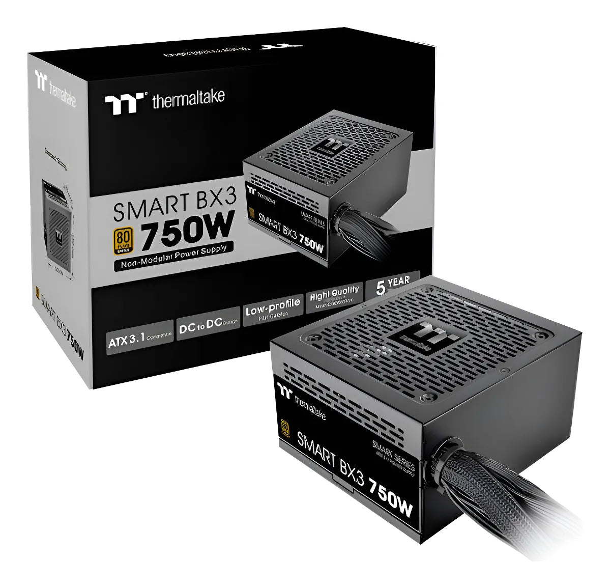 Fuente De Poder Thermaltake 750w 80+plus Bronze Bx3 Black