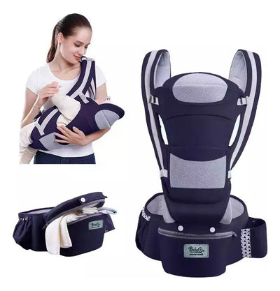 Cargador Silla Ergonomico Multiposiciones Para Bebes Baby On Azul Oscuro