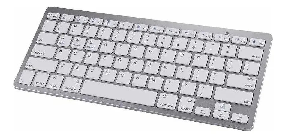 Teclado Bluetooh Recargable Inalambrico Tablet Celular Pc Teclado Multicolor