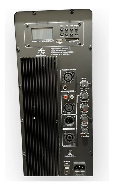 Parlante Activo American Sound 15 + Base Y Mic 8000w Negro