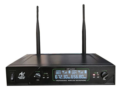 Micrófono Inalámbrico Doble Uhf Américan Sound Twm352 Color Negro