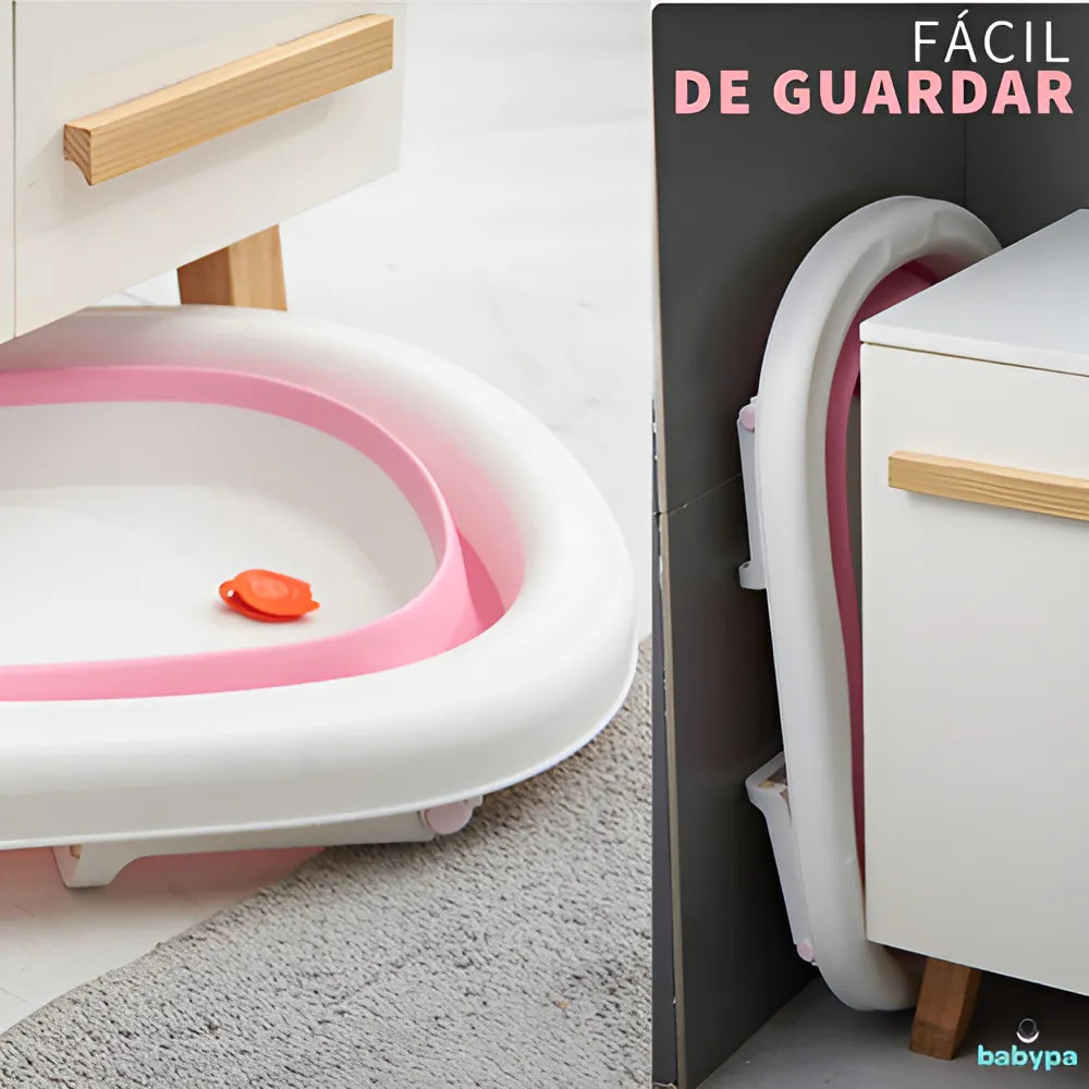 Tina Bañera Para Bebe Plegable Con Termometro Viaje Portatil