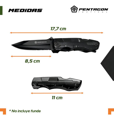 Cuchillo Tactico Navaja Multiherramienta Pentagon Camping