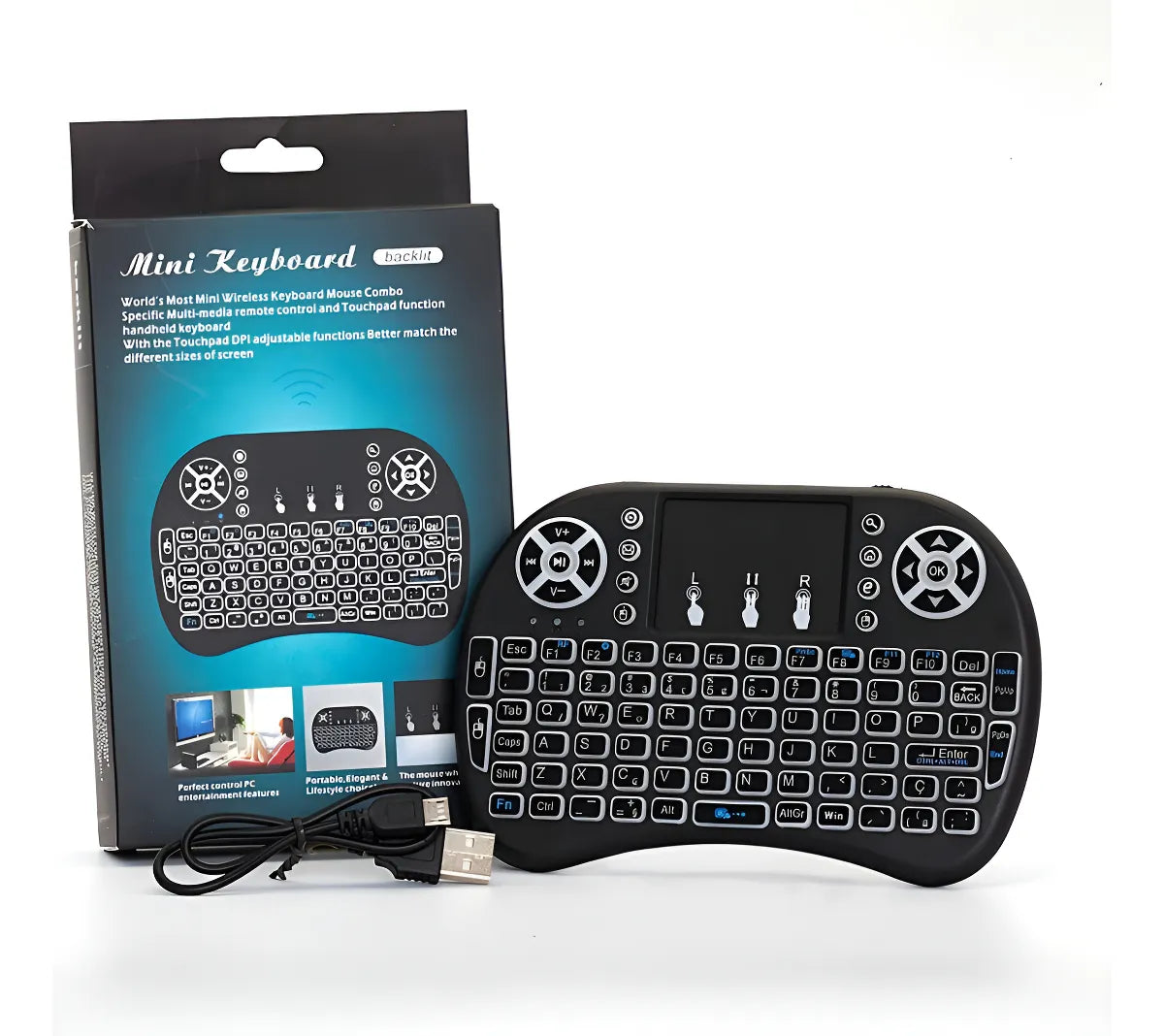 Mini teclado de control Wifi con panel táctil LED