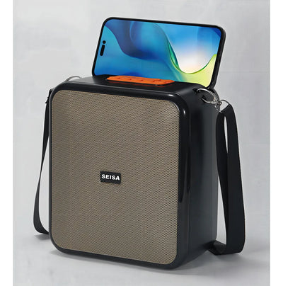 Parlante Radio Bluetooth Portatil Microfono Micro Sd Fm Color Gris