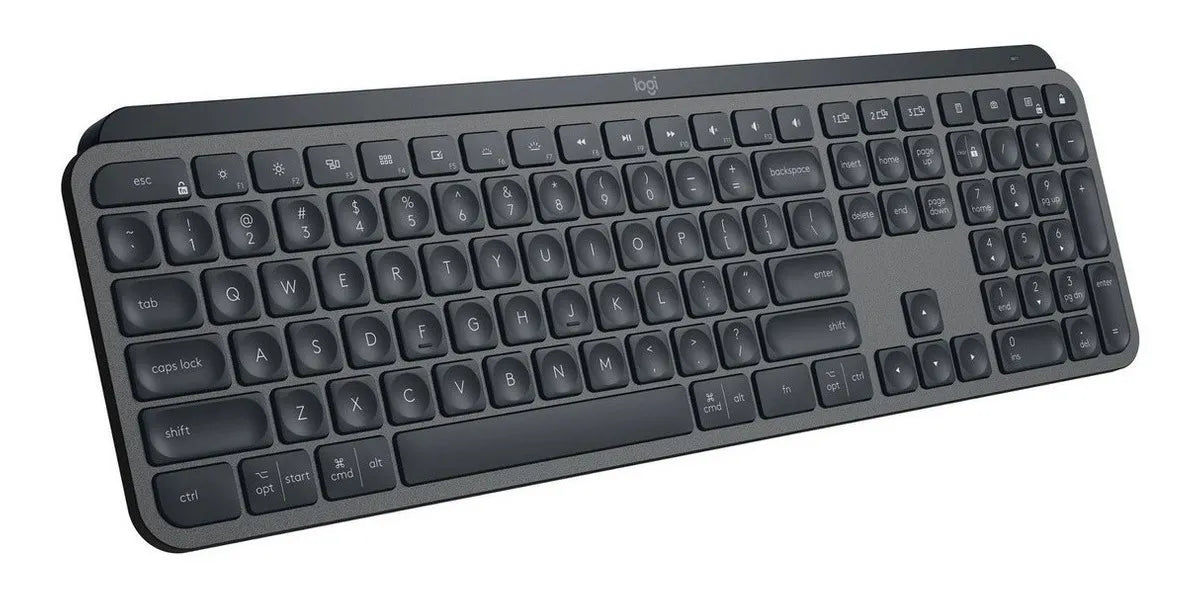 Teclado Logitech Master Series QWERTY Membrana inglés US color grafito con luz blanca