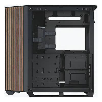 Gabinete Gamer Apnx V1 Negro Wood V1-w-bk-v1 Alta Gama