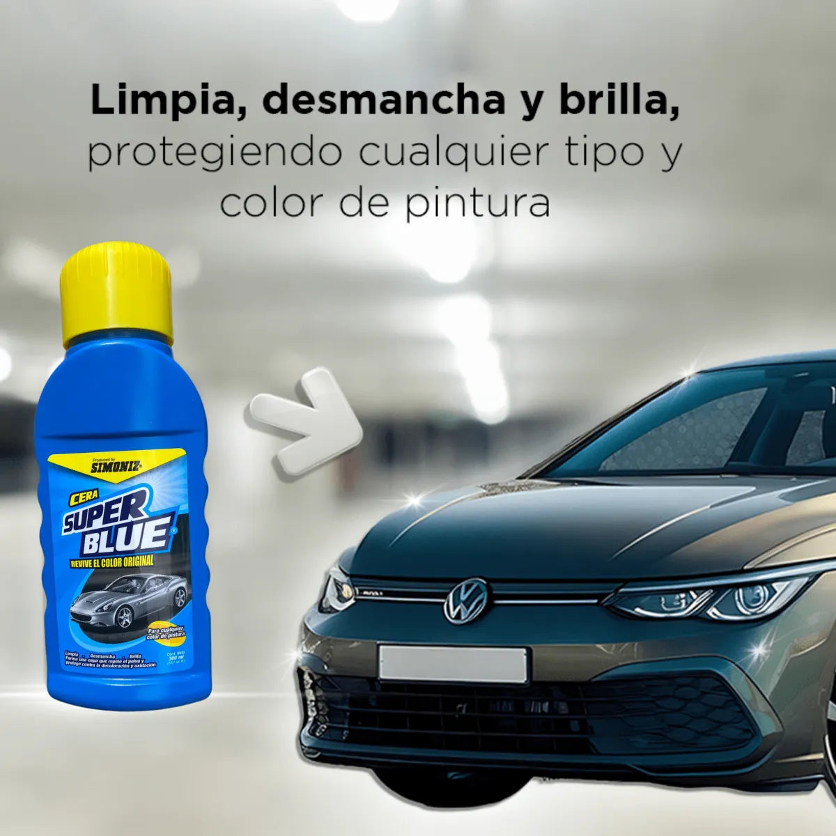 Shampoo Brillo Simoniz Siempre Nuevo 500ml Y Cera Superblue
