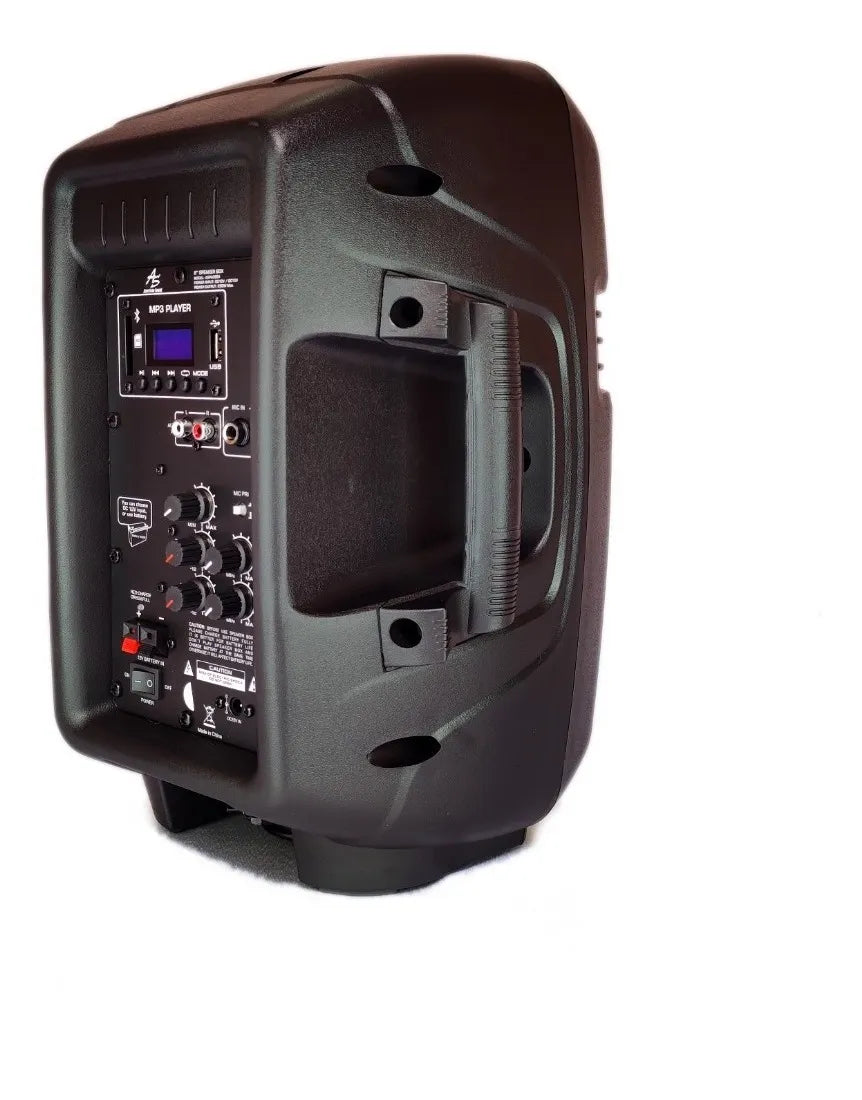 Parlante American Sound 8 Pulgadas Profesional+microfono Negro
