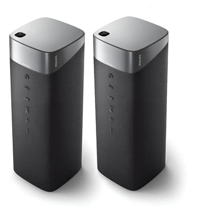 Kit Estéreo 2 Parlante Inalámbrico Philips Tas7505, 60w Ipx7 Negro