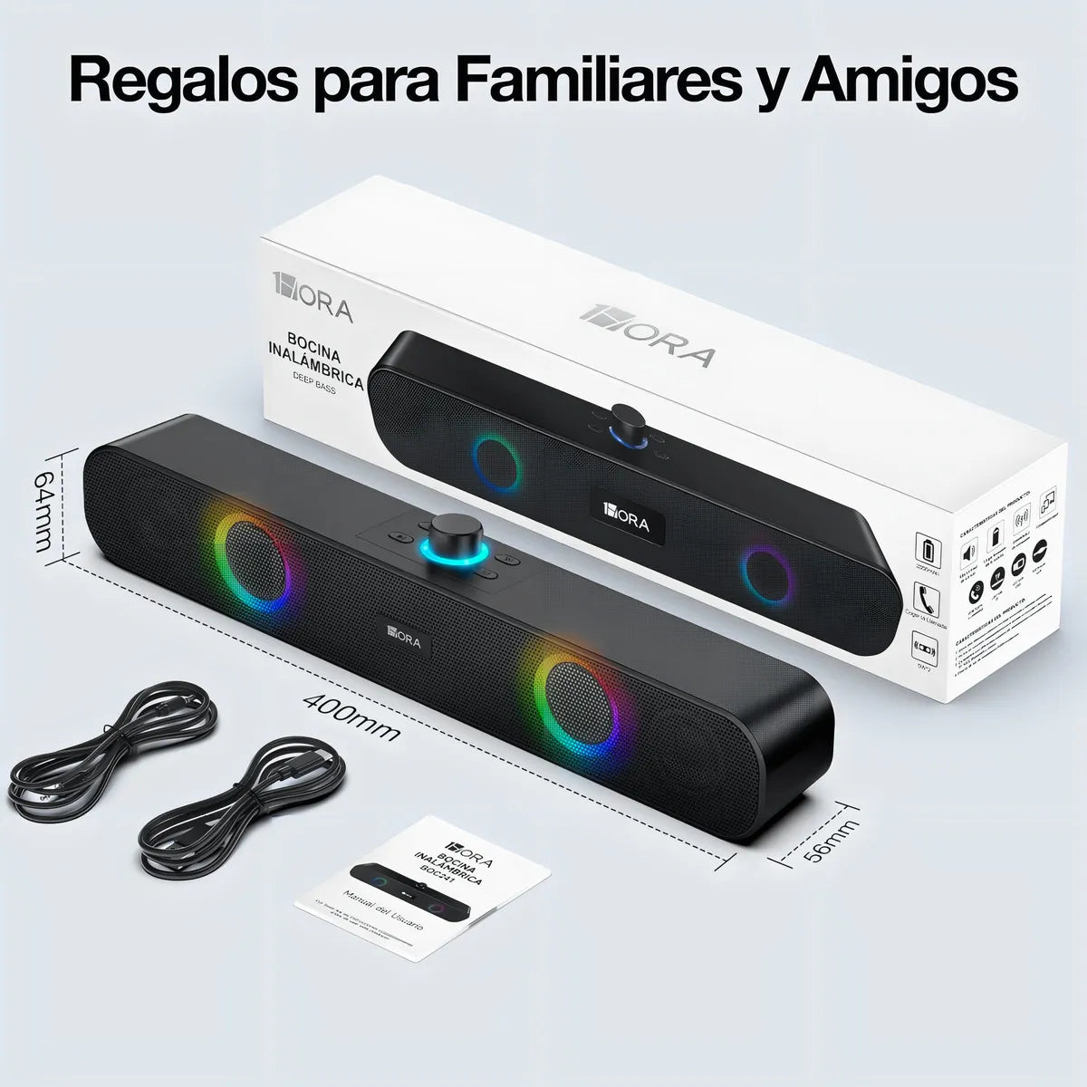 Bocina Multimedia Bluetooth 1hora Color Negro