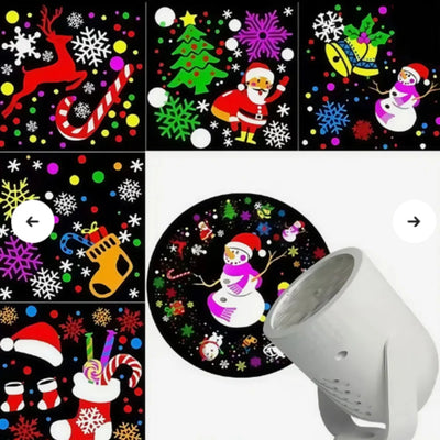 Proyector Navideño Multi Figuras Luces Led Giratorias Multicolor