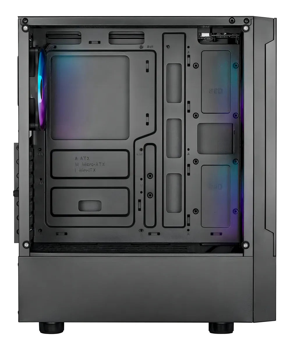 Gabinete Gamdias Talos E3 Mesh Mid Tower Rgb Vidrio Templado Color Negro