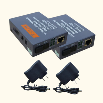 Convertidor De Medios De Fibra Óptica Base 100 25 Km