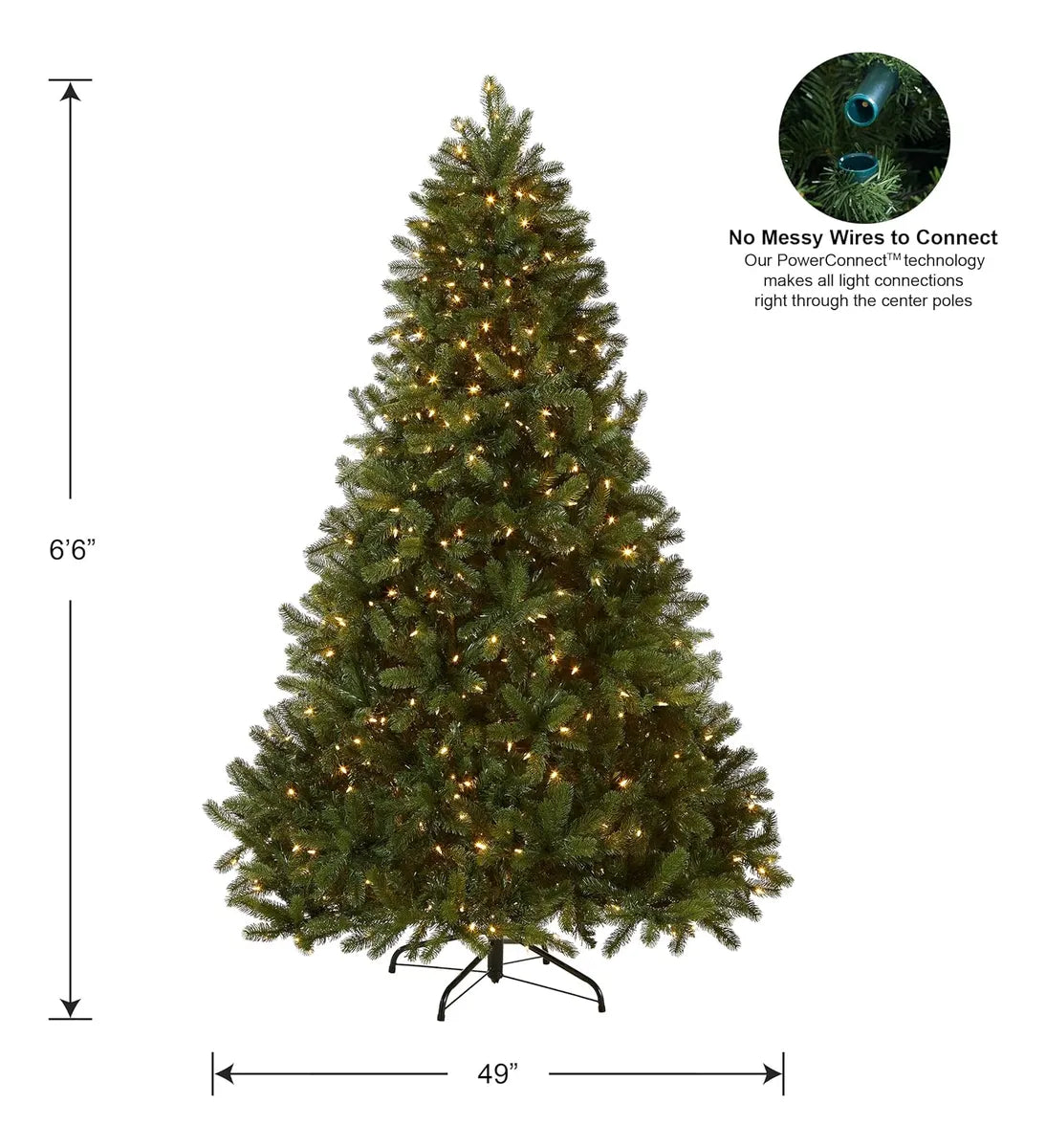Árbol De Navidad Artificial Ultra Realista, 6.5 Pies