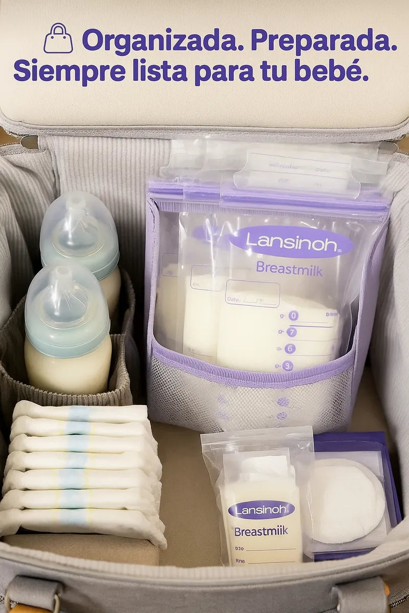 Kit Lansinoh Bolsas Almacenamiento + Protectores Mamarios