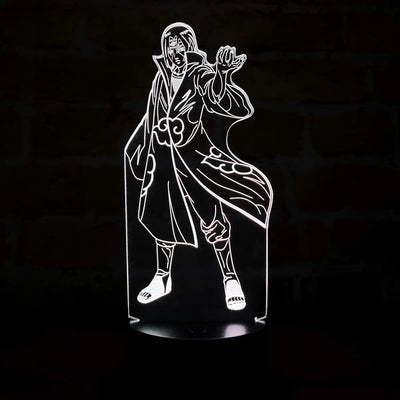 Lámpara Led Naruto Itachi Uchiha Decoración Regalo Holograma - Negra