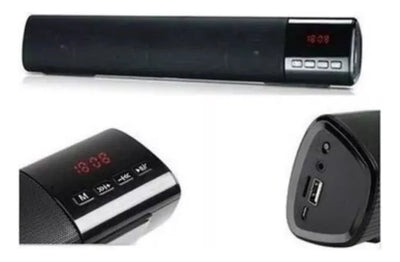 Parlante Speaker B28s Portátil Con Bluetooth Negra Gris