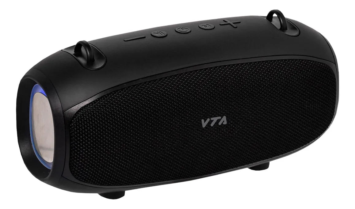 Parlante Recargable Rhythm 30w Vta Con Bluetooth Luces Led Y Color Negro