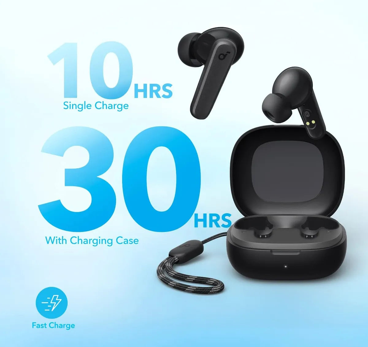 Audífonos In-ear Bluetooth Inalámbrico gamer Anker Soundcore P20i con Manos Libres 10mm Diafragmas Bluetooth 5.3 Bass Potente 30h 2 Micros Ia Cancelación de Ruido Sonido de Calidad Color Negro