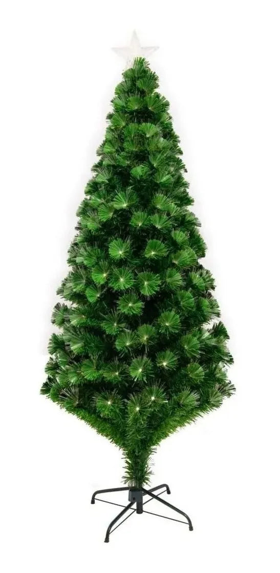 Árbol Fibra Óptica Luces Incorporadas 2.10 Mts Envio Gratis Verde